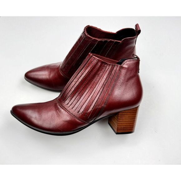 ECCO Shape 45 Block Bootie Ankle Boot Women 41 US 10 NWOB Leather Zip‎ Closure - Picture 1 of 13
